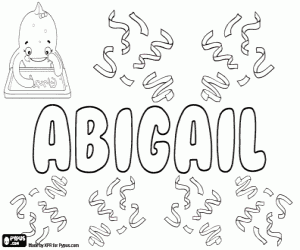 Abigail, Biblical name coloring page