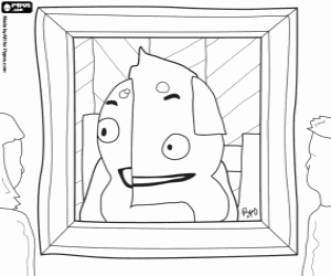 An abstract painting of Pypus coloring page