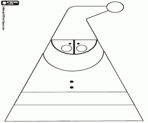 An abstract Santa Claus to decorate coloring page