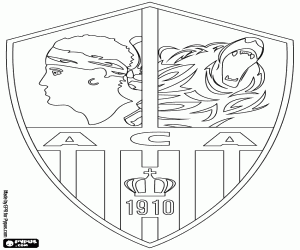 AC Ajaccio badge coloring page