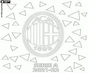 AC Milan, champion 2021-2022 coloring page