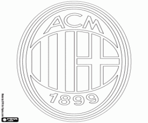 AC Milan logo coloring page