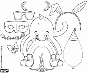 Accessories for Pypus coloring page