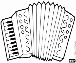 Accordion coloring page