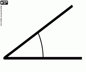 An acute angle of 30 degrees coloring page
