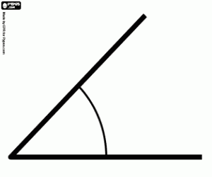 An acute angle of 45 degrees coloring page