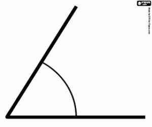 An acute angle of 60 degrees coloring page