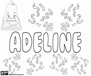 Adeline, french name coloring page