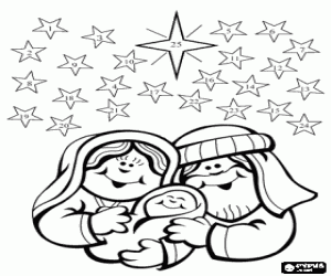 Advent calendar with stars coloring page