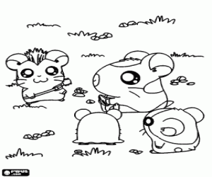 Adventures of Hamtaro and Ham-Ham coloring page
