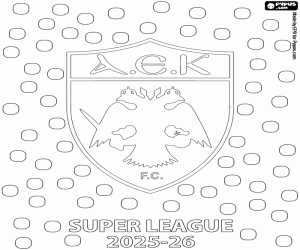 AEK Athens, champion 2025-2026 coloring page