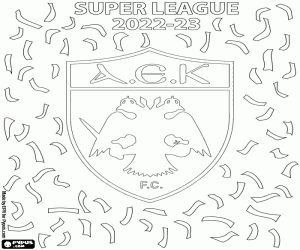 AEK Athens FC, champion 2022-2023 coloring page