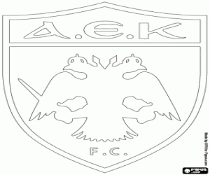 AEK Athens FC shield coloring page