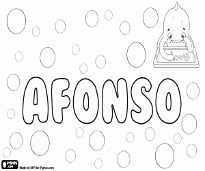 Afonso, Portuguese name coloring page
