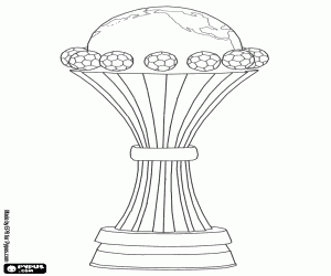 The Africa Cup of Nations trophy coloring page