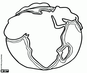 Africa in our planet coloring page