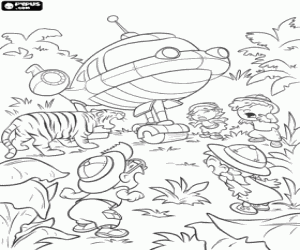 African Safari of Little Einsteins coloring page