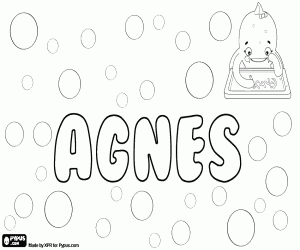 Agnes, name in many languages coloring page