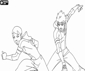 Ahito and Thran, Galactik Football coloring page