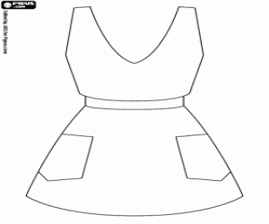 The air hostess with an apron coloring page