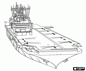 Aircraft carrier, Navy's ship coloring page