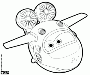 The aircraft Mira from Super Wings coloring page