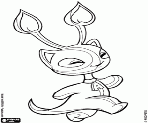 Aisha from Neopets coloring page
