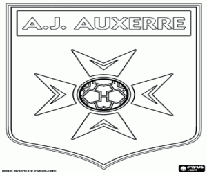 AJ Auxerre shield coloring page