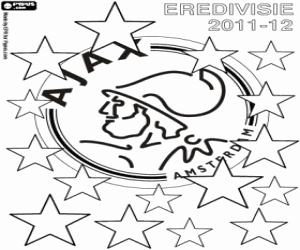 Ajax Amsterdam, champion 2011-2012 coloring page