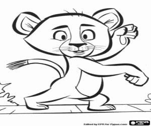 Alakay the little lion coloring page