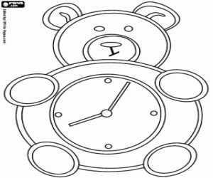 An alarm clock for children coloring page