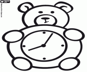 Alarm clock for kids coloring page