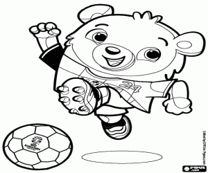 Albärt, mascot of UEFA Euro 2024 coloring page