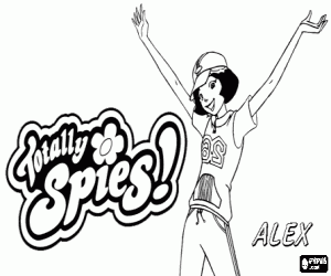 Alex, character from Totally Spies coloring page