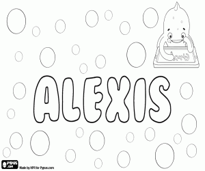 Alexis, name of Greek origin coloring page