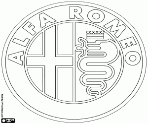 Alfa Romeo logo coloring page