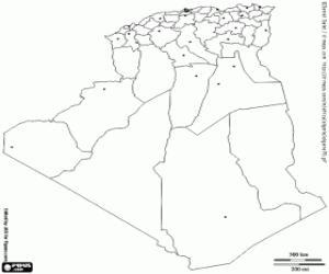 Algeria map coloring page