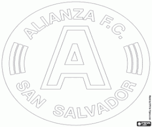 Alianza FC badge coloring page
