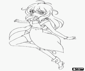 Alice, a Bakugan character coloring page