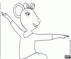 Alice, a friend of Angelina Ballerina coloring page