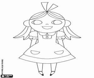 Alice in the Wonderland coloring page