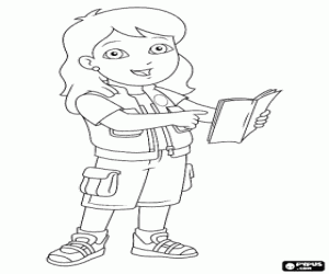 Alicia, Diego's older sister coloring page