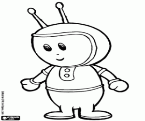 Alien with antennae coloring page