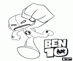 The alien Echo Echo, Ben 10 coloring page