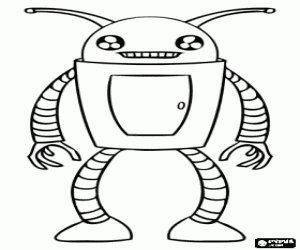 Alien Robot coloring page