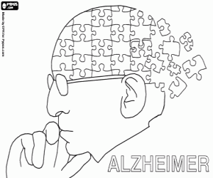 Alzheimer's disease coloring page