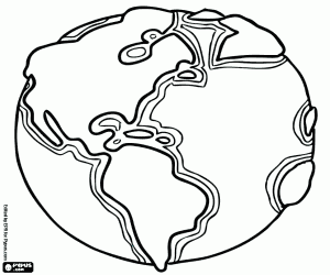 America in our planet coloring page