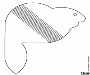Amik, mascot of Montreal 1976 coloring page