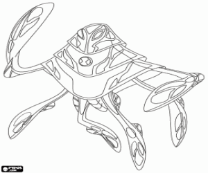 Ampfibian, Ben 10 Ultimate Alien coloring page
