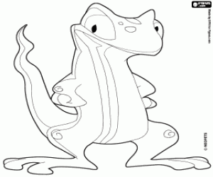 An amphibian of Neopets coloring page